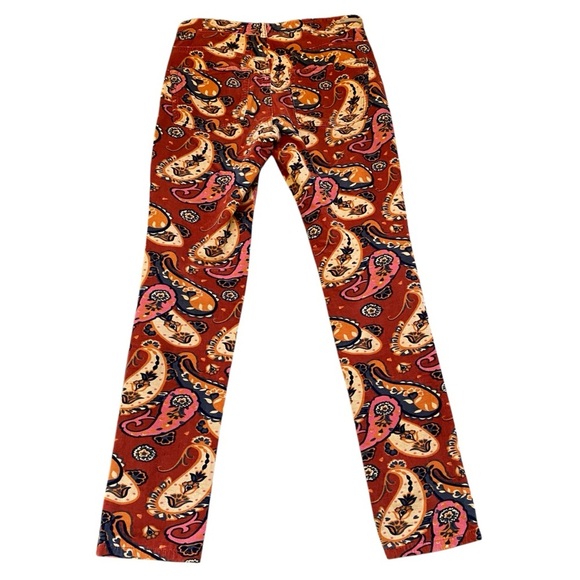 Pilcro And The Letterpress Anthropologie‎ Paisley Corduroy Pants Serif Size 30 - Picture 3 of 13